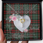 Gift For My Beautiful Girlfriend Necklace Valentine Necklace Clan MacDiarmid Tartan Cross Dancing Necklace Scottish Tartan Jewelry