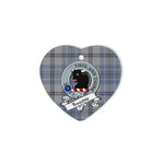 Tweedie Scottish Clan Badge Plaid Christmas Ornaments Gift Heart Ornament Tweedie Clan Tartan Ornaments, Plaid Ornament, christmas Ornament, plaid christmas ornament