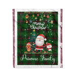 Personalized Gift Tartan Plaid Blanket Clan Primrose With Funny Santa Snowman Reindeer Merry Christmas Fleece Blanket, Home Living Room, Plaid Blanket, Tartan Blanket, Scottish Blanket, Buffalo fleece blanket, Christmas Blanket-Recovered
