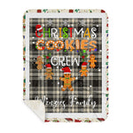 Personalized Gift Tartan Plaid Blanket Clan Menzies Ancient With Christmas Cookie Baking Crew Christmas Gift Sherpa Blanket, tartan sherpa blanket,buffalo plaid sherpa blanket,christmas sherpa blanket,Christmas Throw Blanket,green plaid sherpa blanket,green sherpa blanket