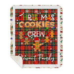 Personalized Gift Tartan Plaid Blanket Clan Stewart Stuart of Bute With Christmas Cookie Baking Crew Christmas Gift Sherpa Blanket, tartan sherpa blanket,buffalo plaid sherpa blanket,christmas sherpa blanket,Christmas Throw Blanket,green plaid sherpa blanket,green sherpa blanket