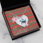Sea Turtle Necklace Gift for My Beautiful Girlfriend Valentines Necklace Clan MacLaine of Loch Buie Tartan Blue Turtle Necklace