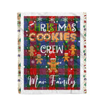 Fleece Blanket - Personalized Gift Tartan Plaid Blanket Clan Mar With Christmas Cookie Baking Crew Christmas Gift Fleece Blanket