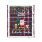 Personalized Gift Tartan Plaid Blanket Clan Dalmahoy With Funny Santa Snowman Reindeer Merry Christmas Fleece Blanket, Home Living Room, Plaid Blanket, Tartan Blanket, Scottish Blanket, Buffalo fleece blanket, Christmas Blanket