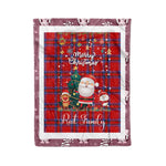 Personalized Gift Tartan Plaid Blanket Clan Rait With Funny Santa Snowman Reindeer Merry Christmas Fleece Blanket, Home Living Room, Plaid Blanket, Tartan Blanket, Scottish Blanket, Buffalo fleece blanket, Christmas Blanket