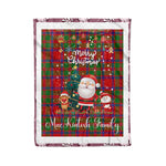 Personalized Gift Tartan Plaid Blanket Clan MacKintosh Modern With Funny Santa Snowman Reindeer Merry Christmas Fleece Blanket, Home Living Room, Plaid Blanket, Tartan Blanket, Scottish Blanket, Buffalo fleece blanket, Christmas Blanket