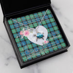 Sea Turtle Necklace Gift for My Beautiful Girlfriend Valentines Necklace Clan Gunn Ancient Tartan Blue Turtle Necklace