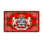Welcome Mat Scottish MacDonalds Of Sleat Clan Badge Tartan Door Mat, Plaid Doormat