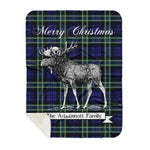 Scotstee Shop - Scotstee Shop Plaid Blankets With Moose Clan Arbuthnott Christmas Tartan Plaid Sherpa Blanket Scottish