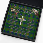 To My Beautiful Soulmate Necklace In Your Eyes I Have Found My Home Clan Cranstoun Hunting Tartan Cross Dancing Necklace