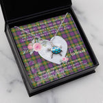 Sea Turtle Necklace Gift for My Beautiful Girlfriend Valentines Necklace Clan Carnegie Tartan Blue Turtle Necklace