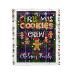 Personalized Gift Tartan Plaid Blanket Clan Chalmers With Christmas Cookie Baking Crew Christmas Gift Blanket, Plaid Blanket, Christmas Fleece Blanket, Christmas Blanket, Tartan Blanket, Scottish Blanket, Scotland Blanket, Family Name Blanket, Custom Blanket, Personalized Blanket