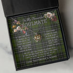To My Beautiful Soulmate Necklace In Your Eyes I Have Found My Home Clan MacLean Hunting Tartan Crown Pendant Necklace