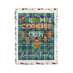 Personalized Gift Tartan Plaid Blanket Clan Learmonth With Christmas Cookie Baking Crew Christmas Gift Blanket, Plaid Blanket, Christmas Fleece Blanket, Christmas Blanket, Tartan Blanket, Scottish Blanket, Scotland Blanket, Family Name Blanket, Custom Blanket, Personalized Blanket