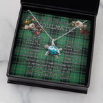 Sea Turtle Necklace To My Beautiful Soulmate Necklace In Your Eyes I Have Found My Home Clan MacArthur Ancient Tartan Blue Turtle Necklace