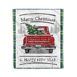 Tartan Blanket Vintage Red Truck with Christmas Tree Family Scottish Clan Haliburton plaid blanket, red plaid blanket, buffalo plaid blanket, green plaid blanket, plaid fleece blanket, blue plaid blanket, red tartan blanket, tartan plaid blanket, black and white plaid blanket, , christmas plaid blanket, orange plaid blanket, tartan plaid throw blanket, pink plaid blanket, brown plaid blanket, buffalo check blanket