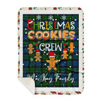 Personalized Gift Tartan Plaid Blanket Clan MacKay With Christmas Cookie Baking Crew Christmas Gift Sherpa Blanket, tartan sherpa blanket,buffalo plaid sherpa blanket,christmas sherpa blanket,Christmas Throw Blanket,green plaid sherpa blanket,green sherpa blanket