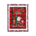 Personalized Gift Tartan Plaid Blanket Clan Grant Modern With Funny Santa Snowman Reindeer Merry Christmas Fleece Blanket, Christmas Blanket, Plaid Blanket, Tartan Blanket,Scottish Blanket