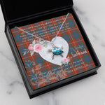Sea Turtle Necklace Gift for My Beautiful Girlfriend Valentines Necklace Clan Fraser Ancient Tartan Blue Turtle Necklace