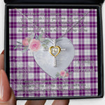Gift For My Beautiful Girlfriend Necklace Valentine Necklace Clan Dunlop Dress Tartan Cross Dancing Necklace Scottish Tartan Jewelry