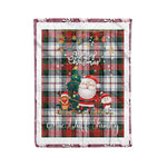 Personalized Gift Tartan Plaid Blanket Clan MacDuff Dress Modern With Funny Santa Snowman Reindeer Merry Christmas Fleece Blanket, Home Living Room, Plaid Blanket, Tartan Blanket, Scottish Blanket, Buffalo fleece blanket, Christmas Blanket