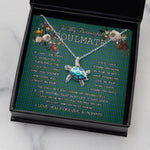 Sea Turtle Necklace To My Beautiful Soulmate Necklace In Your Eyes I Have Found My Home Clan Lammie Tartan Blue Turtle Necklace
