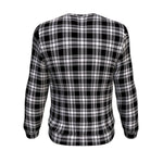 Scotstee Shop Tartan Plaid Sweatshirt, plaid sweatshirt, christmas sweatshirt, christmas sweatshirt womens, mens christmas sweatshirt, buffalo plaid sweatshirt,Clan Menzies Black & White Modern Sweatshirt