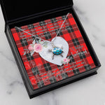 Sea Turtle Necklace Gift for My Beautiful Girlfriend Valentines Necklace Clan Ramsay Modern Tartan Blue Turtle Necklace