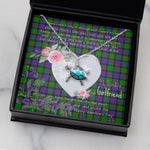 Sea Turtle Necklace Gift for My Beautiful Girlfriend Valentines Necklace Clan Gillon Tartan Blue Turtle Necklace