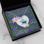 Sea Turtle Necklace Gift for My Beautiful Girlfriend Valentines Necklace Clan Strachan Tartan Blue Turtle Necklace