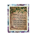 Scotstee Shop - Personalized Gift Letter To Husband To My Husband I Love You More Forever Love Gift Fleece Blanket