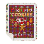Personalized Gift Tartan Plaid Blanket Clan Lumsden Modern With Christmas Cookie Baking Crew Christmas Gift Sherpa Blanket, tartan sherpa blanket,buffalo plaid sherpa blanket,christmas sherpa blanket,Christmas Throw Blanket,green plaid sherpa blanket,green sherpa blanket