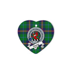 Young Scottish Clan Badge Plaid Christmas Ornaments Gift Heart Ornament Young Clan Tartan Ornaments, Plaid Ornament, christmas Ornament, plaid christmas ornament