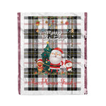 Personalized Gift Tartan Plaid Blanket Clan MacPherson Modern With Funny Santa Snowman Reindeer Merry Christmas Fleece Blanket, Home Living Room, Plaid Blanket, Tartan Blanket, Scottish Blanket, Buffalo fleece blanket, Christmas Blanket
