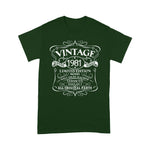 Vintage 1981 Years Old Birthday Gift Birthday Shirt Funny 40th Birthday T Shirts - Scotstee Shop