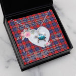 Sea Turtle Necklace Gift for My Beautiful Girlfriend Valentines Necklace Clan Haldane Tartan Blue Turtle Necklace