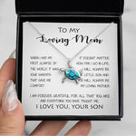 Opal Turtle Necklace - To My Loving Mom - Your Warmth Gve Me Comfort Mother's Day Gift Necklace Form Son