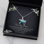 To My Mom Necklace -Mother's Day Gift For Mom From Son, Thank You Mom, Mother's Day Sea Turtle Necklace