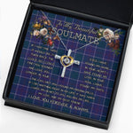 To My Beautiful Soulmate Necklace In Your Eyes I Have Found My Home Clan Navy US Edzell Tartan Cross Dancing Necklace