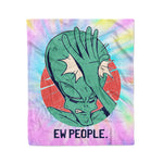 Scotstee Shop - Scotstee Shop Blanket Alien Faceplam Alien Tie Dye Rainbow Hippie Fleece Blanket