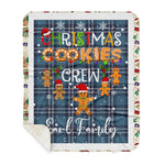 Personalized Gift Tartan Plaid Blanket Clan Earl Of St Andrews With Christmas Cookie Baking Crew Christmas Gift Sherpa Blanket, tartan sherpa blanket,buffalo plaid sherpa blanket,christmas sherpa blanket,Christmas Throw Blanket,green plaid sherpa blanket,green sherpa blanket