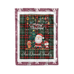 Personalized Gift Tartan Plaid Blanket Clan MacDiarmid With Funny Santa Snowman Reindeer Merry Christmas Fleece Blanket, Home Living Room, Plaid Blanket, Tartan Blanket, Scottish Blanket, Buffalo fleece blanket, Christmas Blanket-Recovered