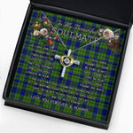 To My Beautiful Soulmate Necklace In Your Eyes I Have Found My Home Clan Dixon Tartan Cross Dancing Necklace