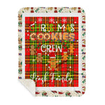 Personalized Gift Tartan Plaid Blanket Clan Leask With Christmas Cookie Baking Crew Christmas Gift Sherpa Blanket, tartan sherpa blanket,buffalo plaid sherpa blanket,christmas sherpa blanket,Christmas Throw Blanket,green plaid sherpa blanket,green sherpa blanket