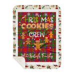 Personalized Gift Tartan Plaid Blanket Clan MacKintosh Modern With Christmas Cookie Baking Crew Christmas Gift Sherpa Blanket, tartan sherpa blanket,buffalo plaid sherpa blanket,christmas sherpa blanket,Christmas Throw Blanket,green plaid sherpa blanket,green sherpa blanket