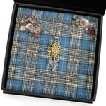 To My Beautiful Soulmate Sunflower Necklace In Your Eyes I Have Found My Home Clan Napier Ancient Tartan Jewelry For Girlfriend, Tartan Sunflower Pendant Necklace, Scottish Tartan Jewelry, valentine necklace, necklace girlfriend, necklace for wife, cute necklaces for girlfriend, jewelry for girlfriend, to my soulmate necklace, to my future wife necklace