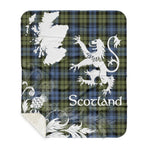 Sherpa Blanket - Tartan Blanket Thistle and Lion Scottish Clan Campbell Faded Plaid Blanket, plaid sherpa blanket queen,purple sherpa blanket,queen sherpa blanket,queen size sherpa blanket,red sherpa blanket,scottish tartan blankets,sherpa blanket,sherpa christmas blanket