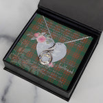 Rising Phoenix Necklace - Valentine Necklace Clan Menzies Green Ancient Tartan Gift for Girlfriend, Gift for My Wife Rising Phoenix Necklace
