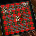 To My Beautiful Soulmate Necklace In Your Eyes I Have Found My Home Clan Dunbar Modern Tartan Wishbone Dancing Necklace
