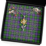 To My Beautiful Soulmate Sunflower Necklace In Your Eyes I Have Found My Home Clan MacBrayne Tartan Jewelry For Girlfriend, Tartan Sunflower Pendant Necklace, Scottish Tartan Jewelry, valentine necklace, necklace girlfriend, necklace for wife, cute necklaces for girlfriend, jewelry for girlfriend, to my soulmate necklace, to my future wife necklace